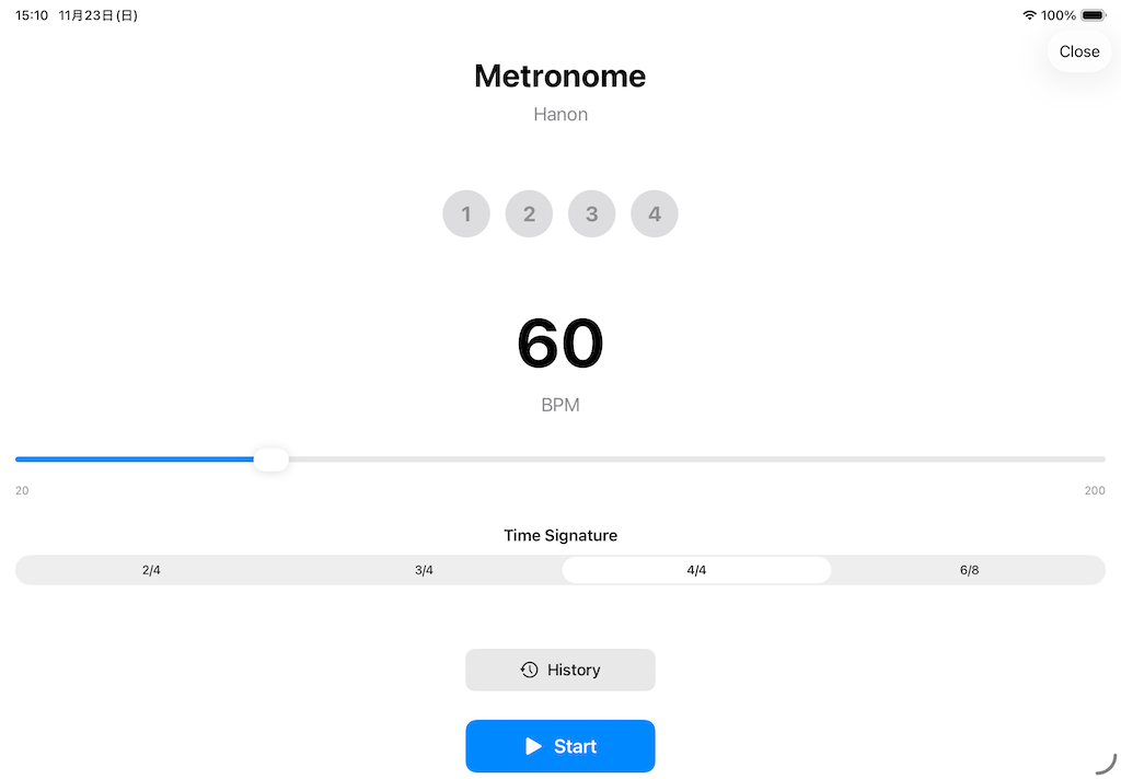 Metronome Settings